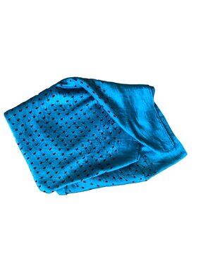 Vintage Red Dotted Diamond-Like Blue Long Scarf